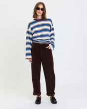 Load image into Gallery viewer, Villa Drawstring Barrel Leg Pant in Chocolate