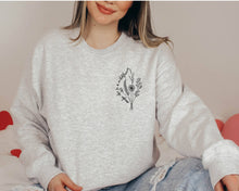 Load image into Gallery viewer, Maybe She Is A Wildflower - Minimalist Flower Crewneck