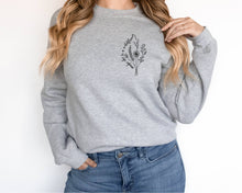 Load image into Gallery viewer, Maybe She Is A Wildflower - Minimalist Flower Crewneck