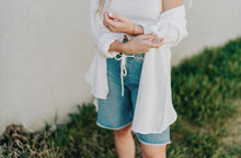 Load image into Gallery viewer, Drawstring Denim Shorts