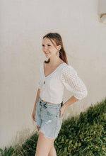Load image into Gallery viewer, Cropped Top with Broderie Anglaise