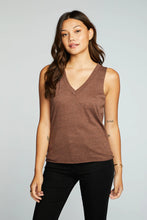 Load image into Gallery viewer, TRIBLEND JERSEY V NECK DEEP ARMHOLE MUSCLE TANK