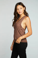Load image into Gallery viewer, TRIBLEND JERSEY V NECK DEEP ARMHOLE MUSCLE TANK
