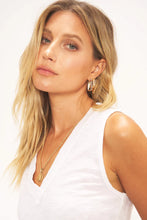 Load image into Gallery viewer, LET ME KNOW RELAXED SLUB V NECK TANK - WHITE