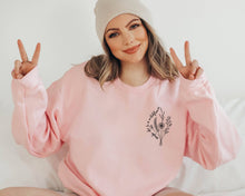 Load image into Gallery viewer, Maybe She Is A Wildflower - Minimalist Flower Crewneck
