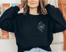 Load image into Gallery viewer, Maybe She Is A Wildflower - Minimalist Flower Crewneck
