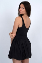 Load image into Gallery viewer, VARA DOUBLE V-NECK BUBBLE MINI DRESS
