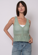 Load image into Gallery viewer, MALENA SLEEVELESS V NECK CARDIGAN-IVY GREEN
