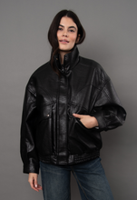 Load image into Gallery viewer, MIRANA LADIES PU JACKET-BLACK
