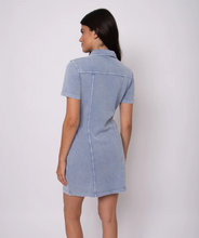 Load image into Gallery viewer, JESS STRETCH TWILL BUTTON UP MINI DRESS
