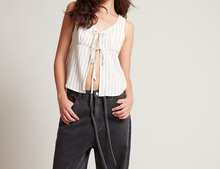 Load image into Gallery viewer, LONA SLEEVELESS FRONT TIE TOP
