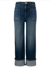 Load image into Gallery viewer, SIENNA HIGH RISE STRAIGHT LEG-ROLL UP PATCH PKT
