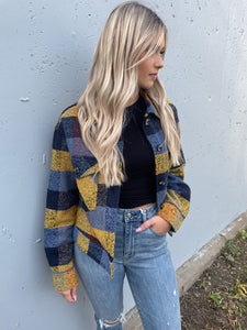 RD Style Plaid Cropped Jacket