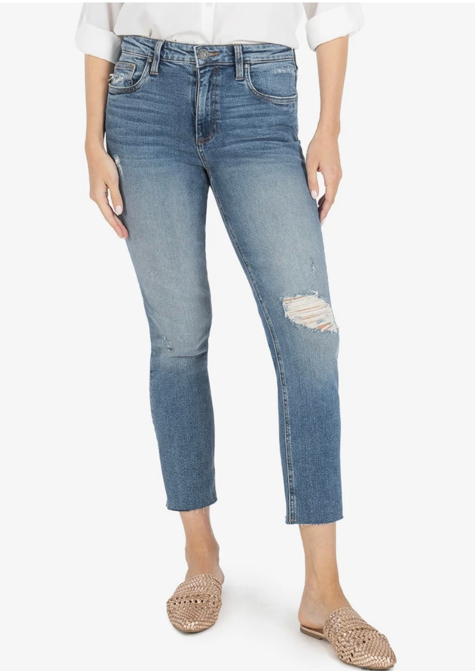 RACHAEL HIGH RISE MOM JEAN (NOTICABLE WASH)