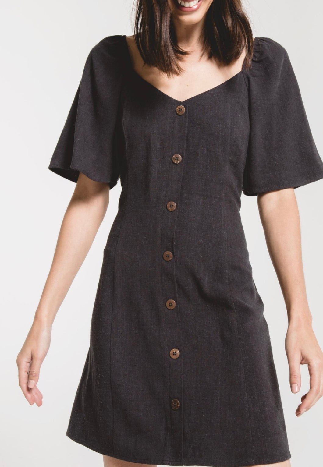 FLUTTER SLEEVE DRESS