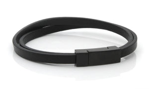 DOUBLE WRAP VEGAN LEATHER BRACELET