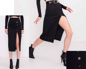 Slit Midi Slim Skirt
