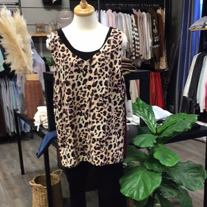 Leopard Burgundy Top- Plus Size